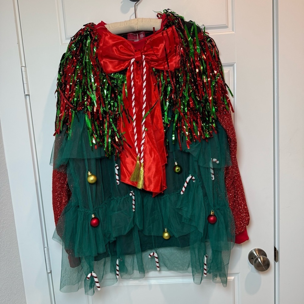 Ugly Christmas sweater Festive Red and Green Holiday Sweater